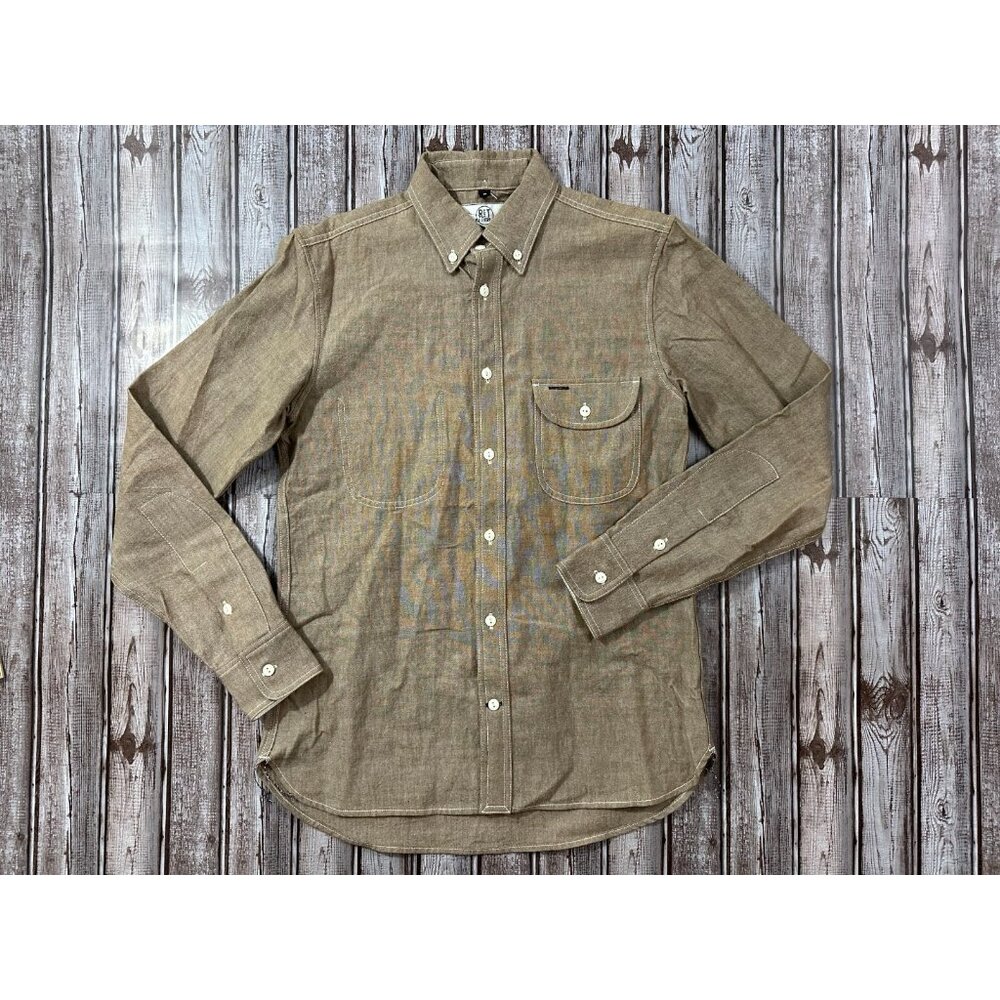Rogue Territory RGT Shirt Button Up Pocket color Brown SZ Small